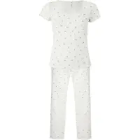 Hunkemoller Pyjama 'Daisy' vaaleabeige / sininen / vihreä