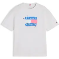 Tommy Hilfiger Paita 'Flag Graffiti' sininen / oranssi / valkoinen