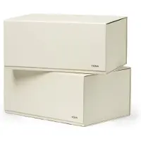 TÔNN furniture Pac box säilytyslaatikko Off-white, medium 30×13,5×22 cm, 2-pack