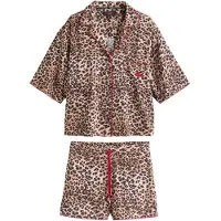 Rockett St George Pyjamashortsit beige / ruskea / vaaleanruskea / tummanpunainen