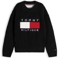 Tommy Hilfiger Neulepaita 'HERITAGE' punainen / musta / valkoinen