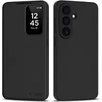 Tech-Protect Samsung Galaxy A57 Smart Clear View Käännä kotelo korttipaikalla - musta