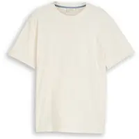 Tom Tailor Structured T-Shirt - Cream - XL