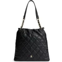 Tommy Hilfiger Ostoskassi 'TH Monogram Quilted Tote' musta