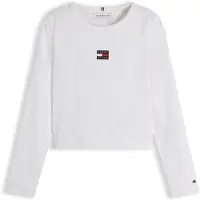 Tommy Hilfiger Heritage Flag Rib Knit Tee Ls - White - 42