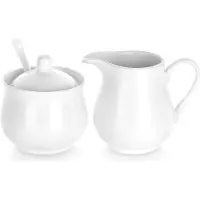 Orion Sokerikulho ja kermakannu posliini valkoinen 3 el. 250 ml 12x7x95 cm