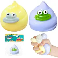 Hobby Hall Stressipallosetti Squishy Poo Monster Taba Squishy 2 kpl Violetti ja keltainen