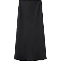 Mango Linen-Blend Straight Skirt - Black - M
