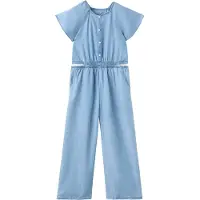 Mango Lyocell Jumpsuit With Slit Details - Blue - 146