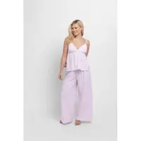 Dorina Pyjamahousut vaalea pinkki / valkoinen