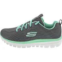 SKECHERS Matalavartiset tennarit 'Graceful Get Connected' tummanharmaa / minttu / valkoinen