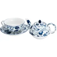 Tokyo Design Studio Flora Japonica Teekannu Teekupilla - Teenkeittimet & Teekannut Posliini Sininen - 17455