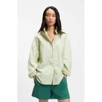 BOSS for woman. 50559241 Bostatta green shirt (40), Casual, Cotton, Long sleeve