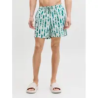 Jack & Jones Jpstmaui Vibes Novelty Aop Swim Short Sn - Green - XL