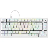 Sharkoon SGK25, 75%, Langallinen, USB, QWERTZ, RGB LED, Valkoinen (4044951041817)