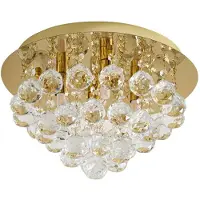 LINDBY Kristalli Gillion , himmennettävä, Messinki/kulta, Olohuone/ruokailutila, Kristalli, Design
