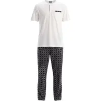 Dagi Pitkä pyjama harmaa / musta / valkoinen