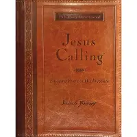 Sarah Young Jesus Calling, Large Text Brown Leathersoft, with Full Scriptures
