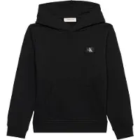 Calvin Klein Terry Ck Woven Label Hoodie - Black - 128