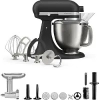 KitchenAid Artisan Plus yleiskone lihamyllyllä, 4,7 litraa, cast iron black