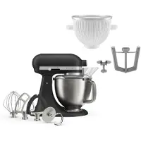 KitchenAid Artisan Plus yleiskone, ljäätelölisävarusteilla, cast iron black