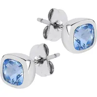Lykken Casuals hopeakorvakorut sininen topaasi 7.8 mm