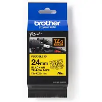 Brother TZEFX651 24 BLACK ON YELLOW FLEX