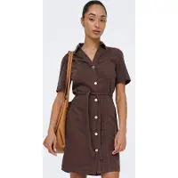 ONLY Onlfina-Soft S/S Belt Dress Pnt - Brown - S