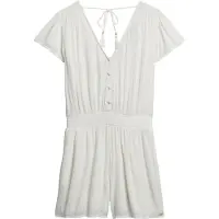 Superdry for woman. W8011880A Printed short sleeve jumpsuit white (M), Casual, Viscose