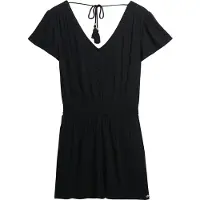 Superdry for woman. W8011880A Printed short sleeve jumpsuit black (S), Casual, Viscose