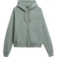 Superdry for woman. W2012287A Green Essential Logo Raglan Hooded Zip-Up Sweatshirt (M), Casual, Cotton