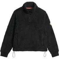 Superdry for woman. W2012372A Super Henley fleece black (M), Casual, Polyester