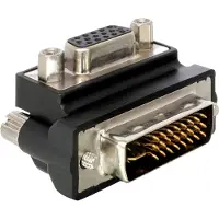 DeLOCK – DVI adapter DVI-A - VGA, ma - fe, angled, black (65172)