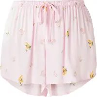 Hunkemoller Pyjamashortsit 'Lemon' keltainen / vihreä / roosa / vaalea pinkki