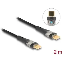 DeLOCK 80764, 2 m, USB C, USB C, USB 2.0, 0,48 Gbit/s, Musta