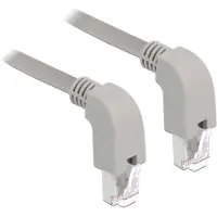 DeLOCK Network cable RJ45 Cat.6A S/FTP downwards angled 1m