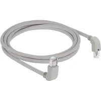 DeLOCK – Network cable RJ45 Cat.6A S/FTP upwards/downwards angled 2m, grey (85872)