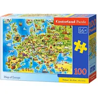 Castorland Puzzle 100 Map of Europe CASTOR