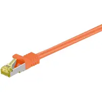 Goobay RJ45 välijohto CAT 6A S/FTP (PiMF), 500 MHz, CAT 7 raakakaapelilla, oranssi