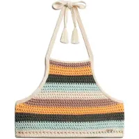 Superdry for woman. W6011988A Multicoloured Crochet Halter Top (XL), Casual, Multicolor, Polyester, Sleeveless / Straps