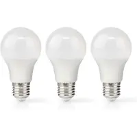 Nedis LBE27A602P3 E27 8 W 3KPL LED Lamppu