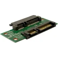 DeLOCK SATA 22-pin (SATA + virta) uros - naaras - SATA-sovitin, Vihreä