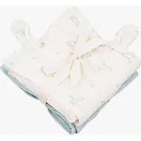 Barbo Toys Moomin Muslin Baby Cloth 2-Pack - Blue - 60X60Cm - Blue - ONE SIZE