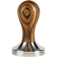 Sorso Barista tampperi, ruostumaton teräs, puisella kahvalla, 57 mm – ruskea