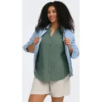 ONLY Carthyra S/S Button Top Wvn - Khaki green - 52