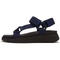FitFlop for woman. A2O-D71 Gen-FF Adjustable navy sandals (38), Fabric, 1 to 3 cm, Velcro, Casual