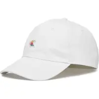 Calvin Klein Lippalakki 'Iridescent Pride Patch Baseball' valkoinen