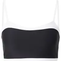 Abercrombie & Fitch Urheilurintaliivit 'SCULPTLUX SWEETHEART' musta / valkoinen