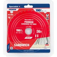 Specialist+ Katkaisulaikka Specialist+ LTS1903630-T; 190x30x1,4 mm; Z36; 0°