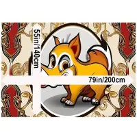 Hobby Hall Kettu Kuvio Matto, 55 * 79 colių / 140 * 200 cm